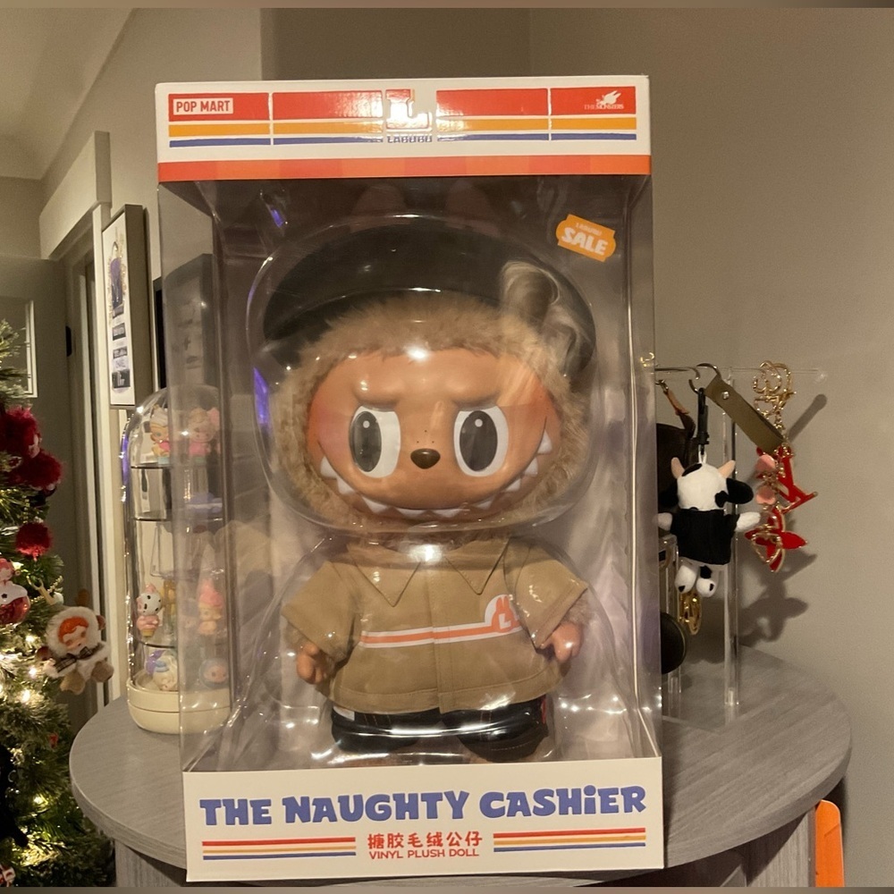 Pop Mart Labubu 400% The Naughty Cashier Vinyl Plush Doll